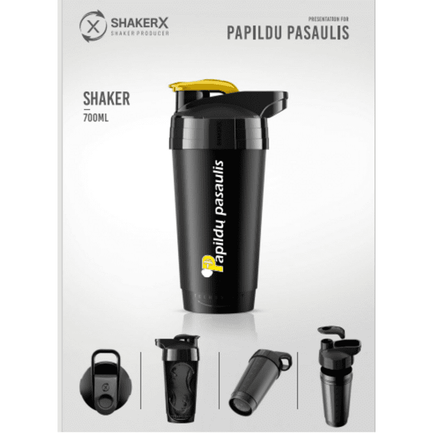 Papildu pasaulis plaktuvė 700 ml (geltona Juoda)