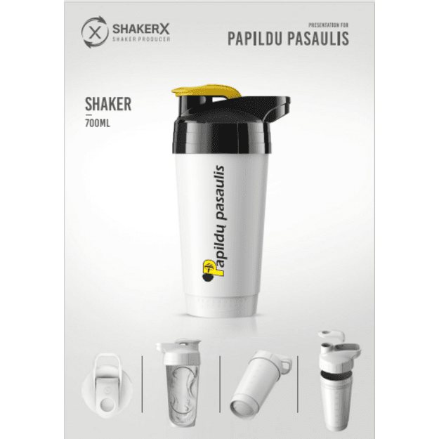 Papildu pasaulis plaktuvė 700 ml (Balta geltona)