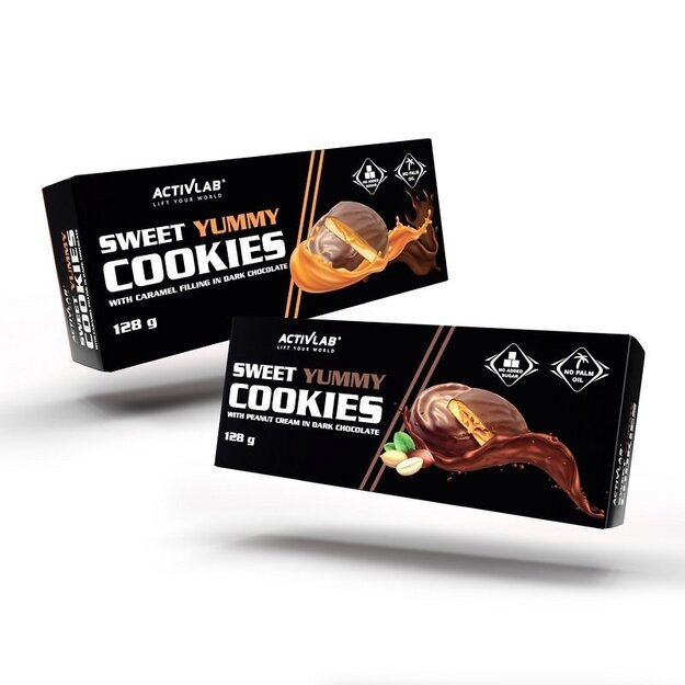 Activlab Sweet Yummy Cookies 128 g (sausainiai)
