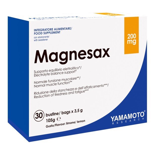 Yamamoto Nutrition Magnesax 30 pakelių po 3,5gr (magnio bis glicinatas)