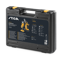 STIGA akumuliatorinių genėtuvų komplektas SP 100e Kit (SC ir PR 100, 2 Ah baterija, įkroviklis)