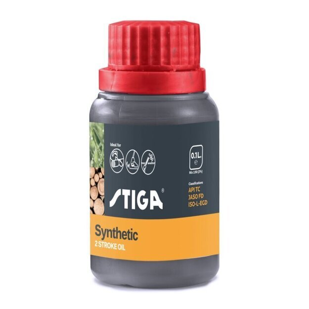 Alyva kuro mišiniui 2T Stiga 100 ml (sintetinė, 20pak